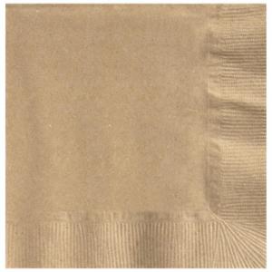 Pack of 250 10" x 10" 1-ply Kraft Tissue Paper 1/4 Fold Beverage Napkins
