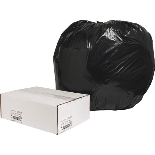 Box of 100 Nature Saver Black Low-Density Recycled 56 Gal 1.25mil Can Liners