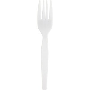 Box of 1000 Genuine Joe Heavyweight White Disposable Forks