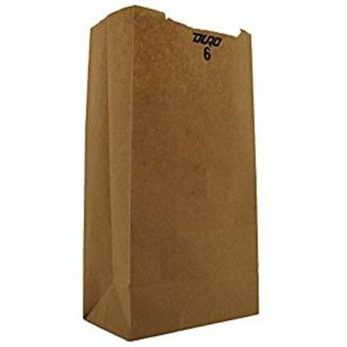 Case of 500 Duro 6# Dubl Life 35# Basis SOS Bags Kraft 6" X 3.63" X 11.06"