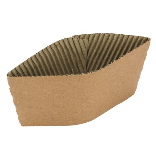Pack of 50 EcoChoice Kraft Coffee Cup Sleeves / Jackets / Clutches - 10-24 oz.