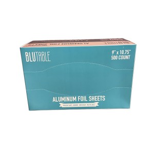 Box of 500 9" x 10 3/4" Food Service Pop-Up Foil Sheets
