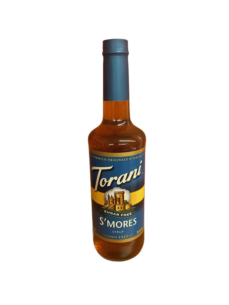 Torani Sugar-Free S'mores Flavoring Syrup 750 mL Glass Bottle