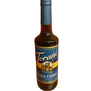 Torani Sugar-Free Black Cherry Flavoring / Fruit Syrup 750 mL Glass Bottle