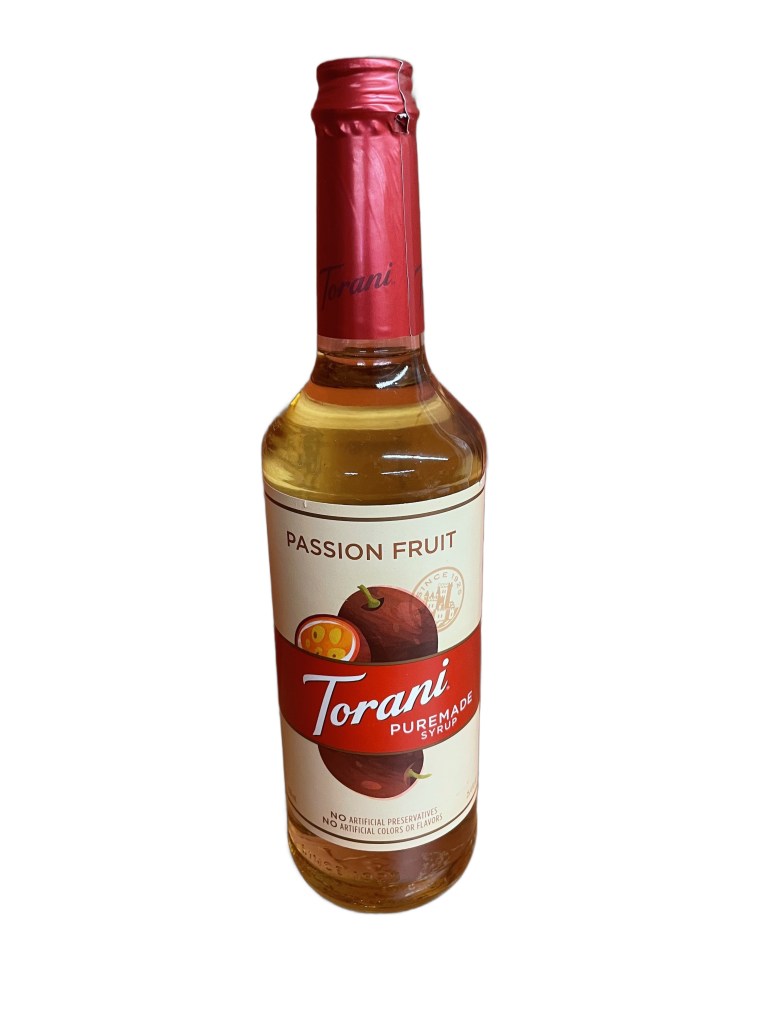 Torani Puremade Passion Fruit Flavoring Syrup 750 mL Glass Bottle