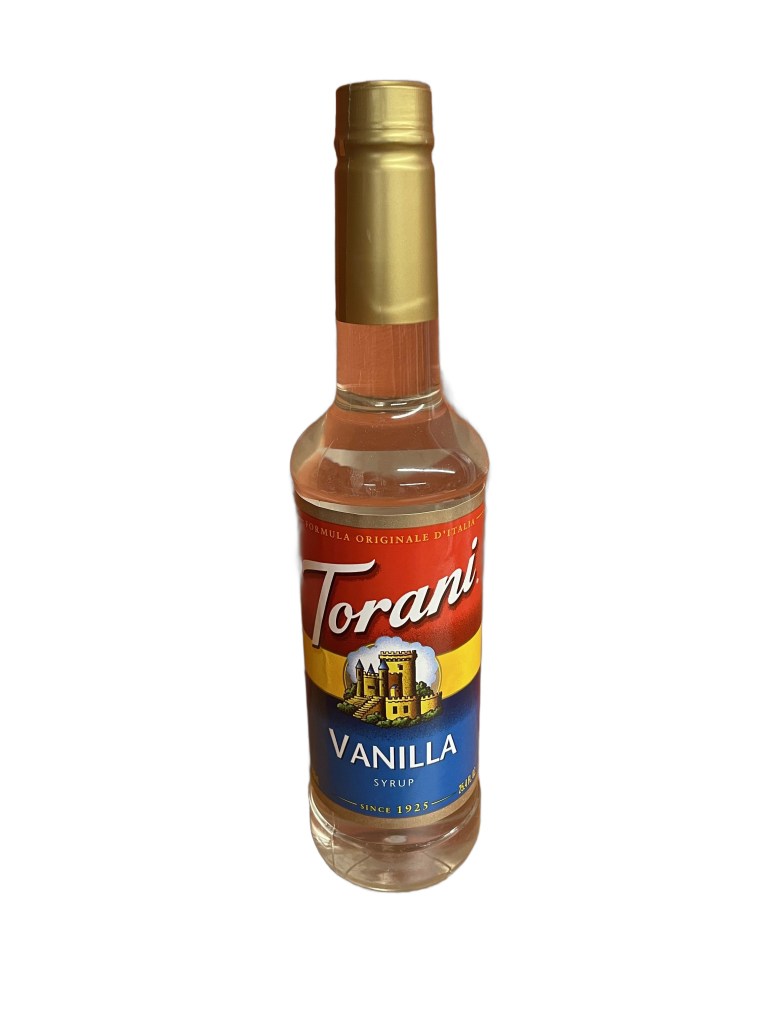 Torani Vanilla Flavoring Syrup 750 mL Plastic Bottle