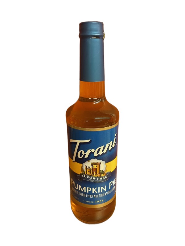 Torani Sugar-Free Pumpkin Pie Flavoring Syrup 750 mL Glass Bottle
