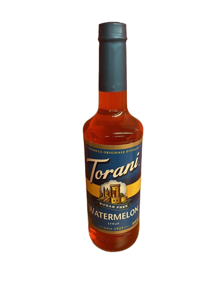 Torani Sugar-Free Watermelon Flavoring / Fruit Syrup 750 mL Glass Bottle