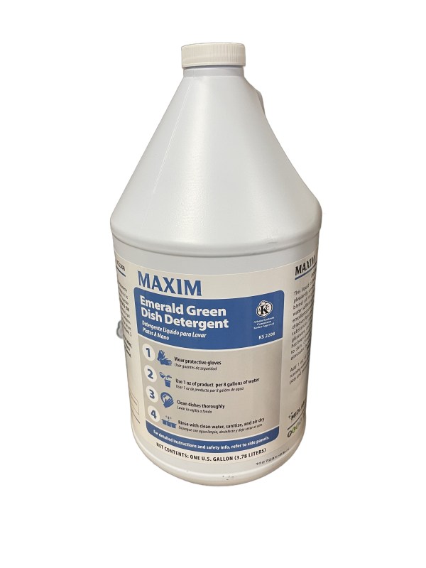 Maxim Emerald Green Dish Detergent 1 Gal, Herbal Bouquet Scent, KS2208