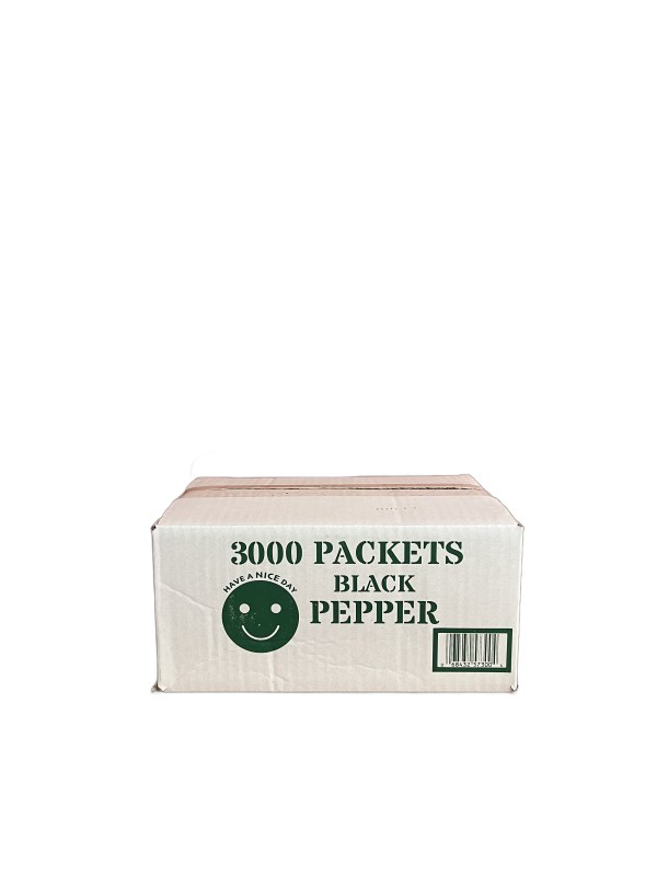 Case of 3000 Black Pepper .10 Gram Portion Packets