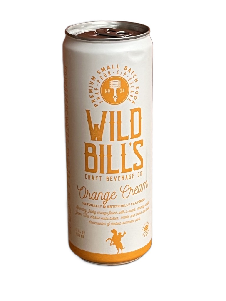 Wild Bill's Classic 12oz Orange Cream Soda Classic Craft Soda Pop Soft Drink