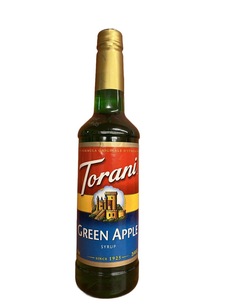Torani Green Apple Flavoring Syrup 750 mL Plastic Bottle