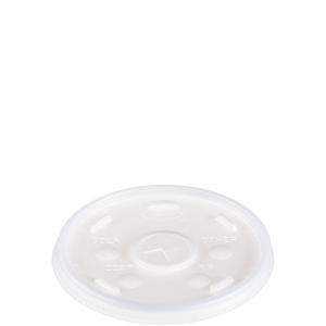Sleeve of 100 Dart 16SL Straw Slot Lids Translucent