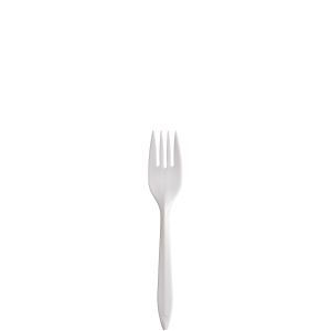Case of 1000 Choice Medium Weight White Plastic Forks