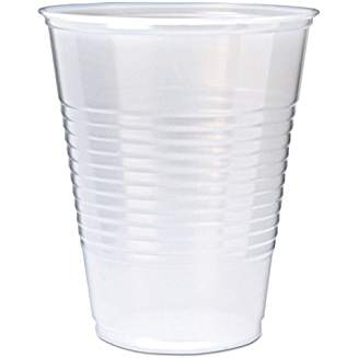 Sleeve of 50 Choice 12 oz. Translucent Thin Wall Plastic Cold Cups
