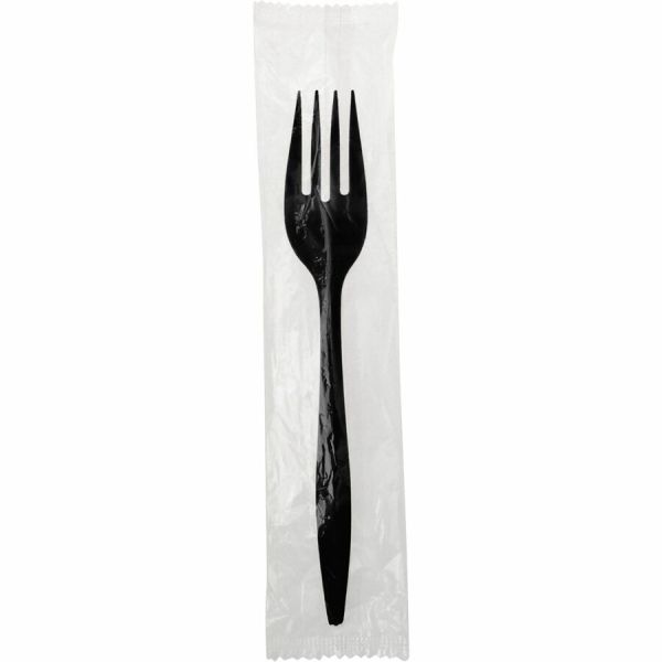 Box of 1000 Genuine Joe Medium-Weight Individually Wrapped Forks