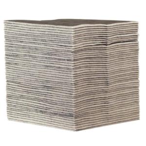 Case of 50 EverSoak 23.5 Gal 15 x 19" Gray Cellulose Fiber Heavy-Duty Absorbent Pads