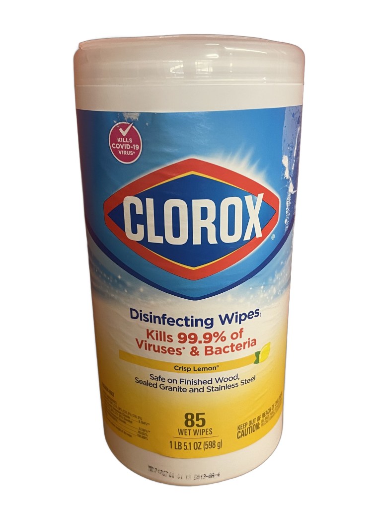 Canister of 85 Clorox Disinfecting Bleach-Free Cleaning Wipes, Lemon Scent