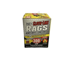 Box of 300 Intex Supply 10 In. x 11 In. White Cloth-Like Rags