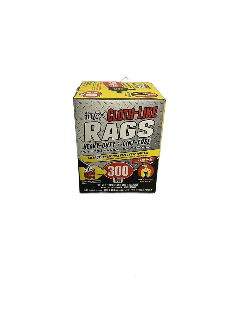 Box of 300 Intex Supply 10 In. x 11 In. White Cloth-Like Rags