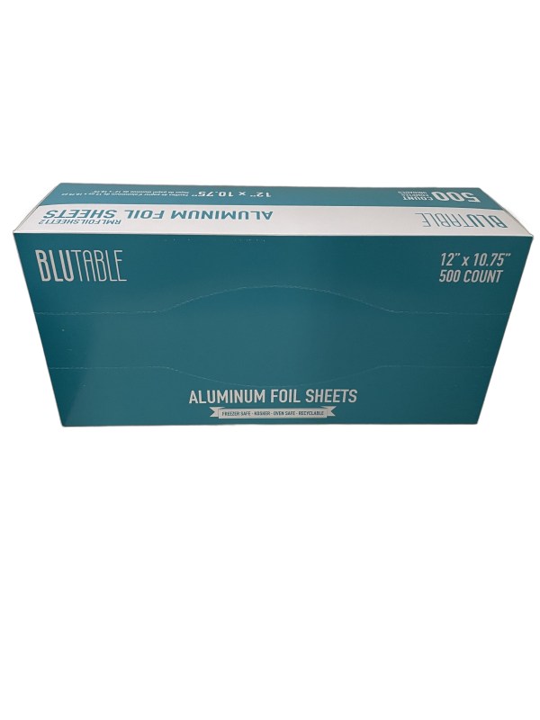 Box of 500 12" x 10 3/4" Food Service Pop-Up Foil Sheets