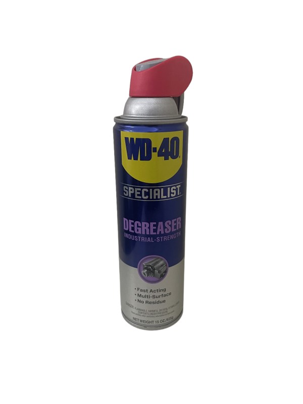 WD-40 SPECIALIST 15 oz. Degreaser, Industrial-Strength Fast Acting Formula with Smart Straw