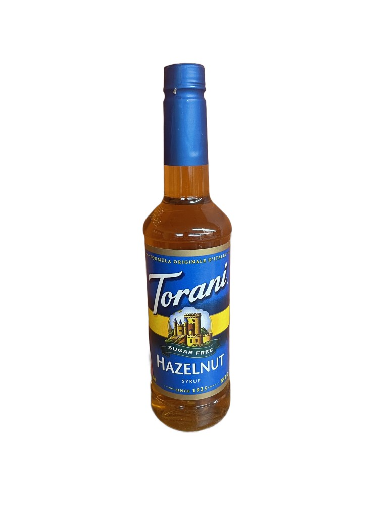 Torani Sugar-Free Hazelnut Flavoring Syrup 750 mL Plastic Bottle
