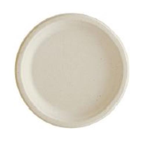 Pack of 125 EcoChoice No PFAS Added 7" Natural Bagasse Blend Plates
