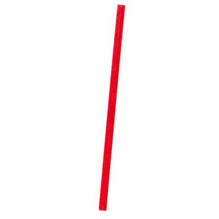 Box of 2000 Bedford Industries 4" x 3/16" Red Twist Ties Paper with Single Wire