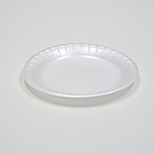 Pack of 125 Darnel 9" 1 Compartment EPS Plates, White