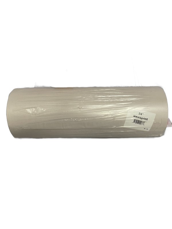 Lavex 24" x 1200' 30# Newsprint Packing Paper Roll