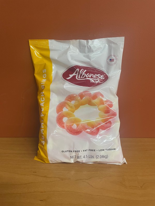 Albanese Gummi Peach Rings 4.5 lb