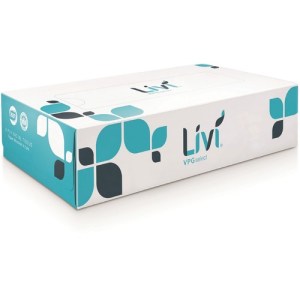 Livi VPG Select Boxed Facial Tissue White 2-Ply 8.37"X8.07" Flat Box, 100 Tissues Per Box