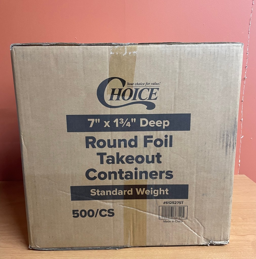 Case of 500 Choice 7" Round Standard Weight Foil Take-Out Pans