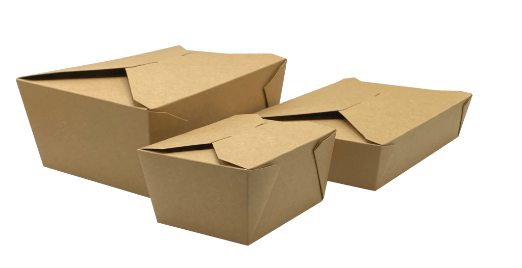 Case of 200 Empress #2 Kraft Folded Takeout Boxes 7.75" x 5.5" x 1.875"