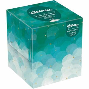 Box of 90 Kleenex Upright Facial Tissues White 8.3" x 7.8"