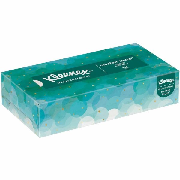 Box of 100 Kleenex Facial Tissues White 8.3" x 7.8" Flat Box