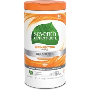 Canister of 70 Seventh Generation Disinfecting Cleaner Wipes