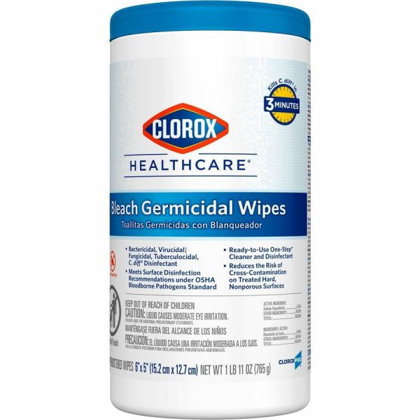 Clorox Healthcare Bleach Germicidal Wipes 150 Count