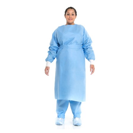 Pack of 10 Protective Procedure Gowns Halyard X-Large Blue Non-Sterile Not Rated Disposable