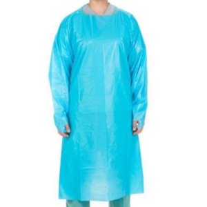 Case of 75 Protective Procedure Gowns X-Large Blue Non-Sterile Not Rated Disposable