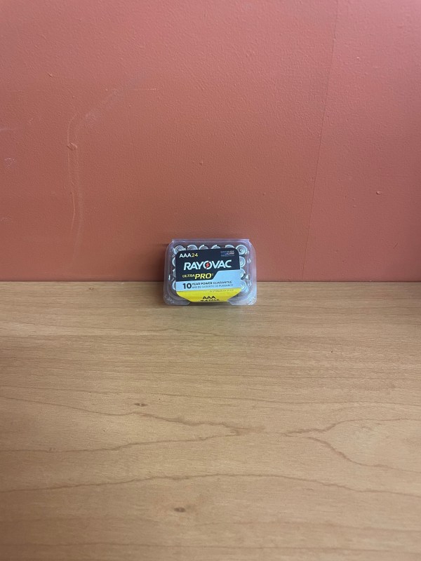 Pack of 24 Rayovac Alkaline AAA Industrial Batteries Reclosable Container