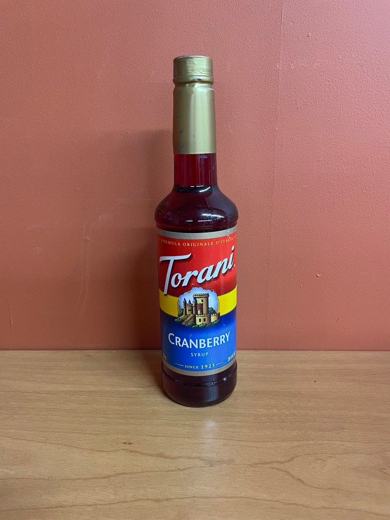 Torani Cranberry Flavoring Syrup 750 mL Plastic Bottle