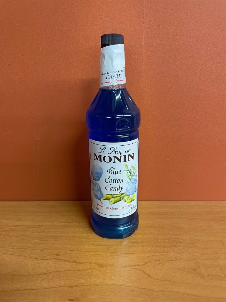 Monin Premium Blue Cotton Candy Flavoring Syrup 1 Liter