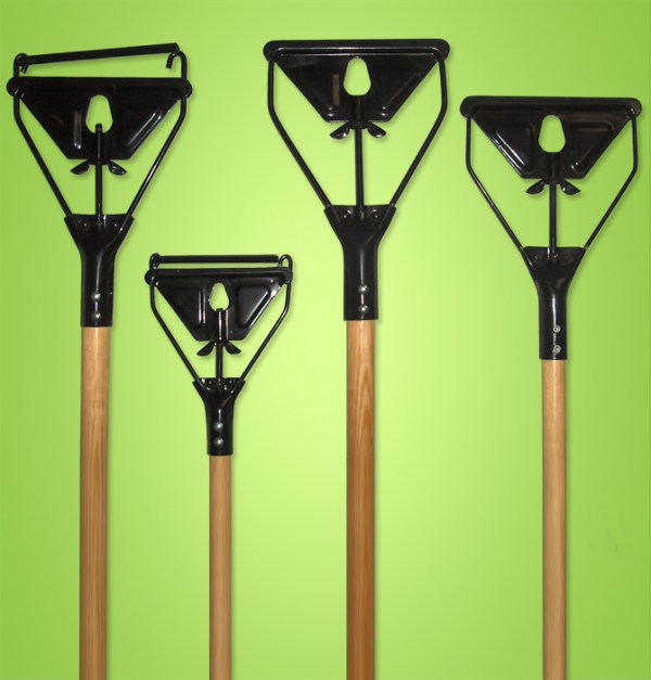 ABCO Janitor Metal Quick Change (No Box) 1 1/8X60 Wood Handle Clear Lacquer