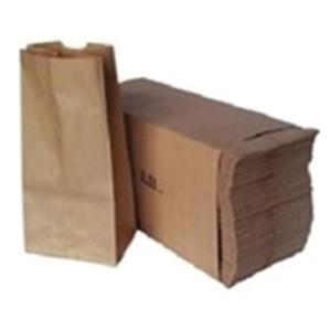 Bundle of 2000 #35 6 lb 6 " x 3.6 " x 11" H Natural Paper Kraft Grocery Bags