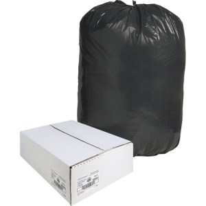 Case of 100 Nature Saver Black Low-Density 60 Gal 1.25mil Recycled Can Liners