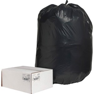 Case of 100 Nature Saver Black Low-Density 60 Gal 2mil Recycled Can Liners