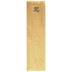 Bundle of 500 Duro 1 Quart 35# Basis Liquor Bags Kraft 4.25" X 2.5" X 16"