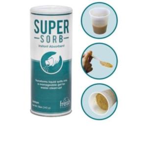 12 Oz Super-Sorb Light Brown Powder Lemon Scent Instant Absorbent